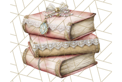 Christmas Book Clipart, Festive Reading PNG Illustrations Product Image 2