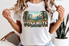 Yosemite PNG, Vintage National Park Half Dome Sublimation Product Image 6