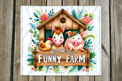 Funny farm | 4 farmhouse tumbler sublimation designs PLUS2 Product Image 2