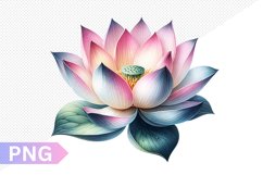 Lotus Sublimation - Clipart PNG Design Product Image 1