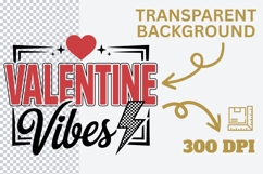 Valentine Vibes PNG | Retro Valentine Lightning Bolt PNG Product Image 3