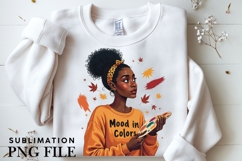 Motivational Autumn melanin woman png Product Image 5