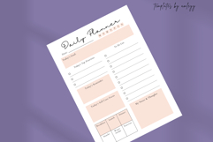 Simple Pastel Daily Planner Template Canva Editable, Minimal Product Image 5