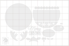 Merry Christmas Reindeer Sign SVG | Red Nose Deer Sign SVG Product Image 2