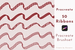 Ribbon Procreate Brush Set, Coquette Bows Procreate Brushes Product Image 7