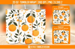 Orange Tumbler Wrap Designs, Sublimation Wrap Product Image 1