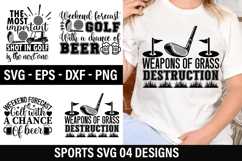 Sports SVG Design - Weekend forecast golf with a chance Product Image 1