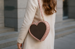 Base for basket purse making heart shape 12 inch 30 cm. Product Image 6