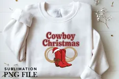 Cowboy Christmas png design for T-shirts Product Image 3