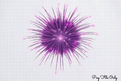 Happy New Year Fireworks Clipart PNG Product Image 1