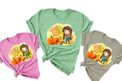 Autumn leaves pumpkins please sublimation png Product Image 2