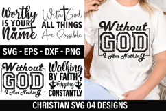 Christian SVG Design - Without God I Am Nothing Product Image 1
