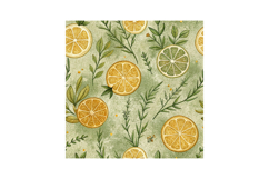 Lemon Herb Garden Seamless Pattern, Digital Paper Product Image 5