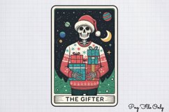 Funny Christmas Skeleton Tarot Cards Clipart PNG Product Image 1