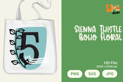 Sienna Thistle Boho Floral Monogram Product Image 1