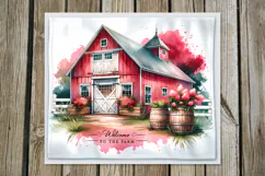 Beautiful farm | 4 skinny tumbler sublimation designs PL2 Product Image 2