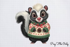 Woodland Christmas Animals Cliparts PNG Product Image 1