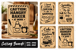 Funny Baker Cutting Board Engraving Design SVG PNG Product Image 1