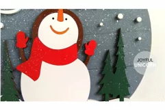 Let It Snow sign SVG | Christmas Snowman SVG Laser cut File Product Image 3