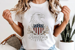 America 1776 PNG, Rhinestone Eagle Patriotic Sublimation Product Image 6