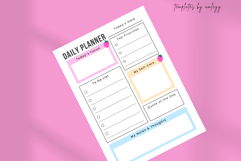 Aesthetic Cute Daily Planner Template Editable in Canva, Product Image 5
