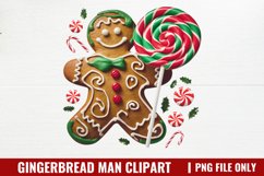 Gingerbread Man Clipart P3 Bundle PNG Product Image 7
