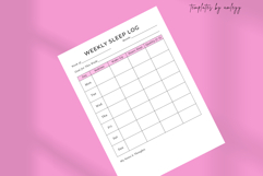 Aesthetic Weekly Sleep Log Planner Template | Editable Canva Product Image 5