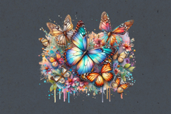 Watercolor Butterflies sublimation print design PNG Product Image 2