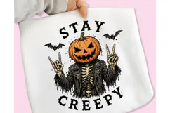 Stay Creepy PNG, Retro Dripping Heart Halloween PNG, Spooky Product Image 15
