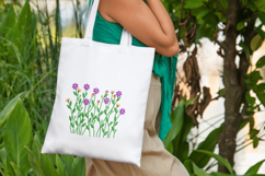 Purple Wildflower Meadow Embroidery Design Product Image 5