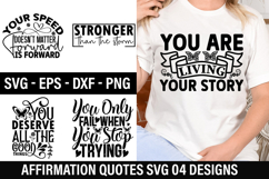 Affirmation Quotes SVG Design - Stronger Than The Storm Product Image 1