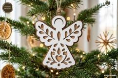 Nativity Angel Ornament Laser Cut | Glowforge | SVG Product Image 1