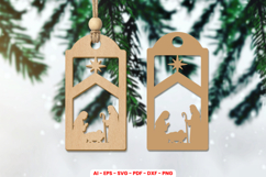 Christmas Gift Tag Laser Cut SVG Product Image 1