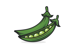 Green Peas and Pea Pods Vector Set Product Image 7