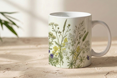 Mug sublimation design wildflowers herbs Product Image 8