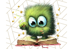 Quirky Monster Clipart PNG, Funny Spooky Creatures Product Image 2