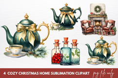 Cozy Christmas Home Clipart Sublimation Product Image 1