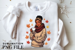 Motivational Autumn melanin woman png Product Image 5