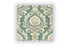 Eucalyptus Toile Digital Paper Pack, Vintage Floral Toile Product Image 6