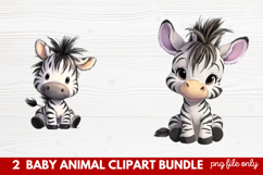 Baby Animal Clipart | Cute Nursery Wildlife PNG Illustration Product Image 1