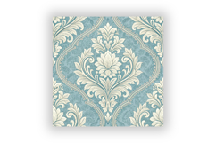 Powder Blue Toile Digital Paper Pack, Vintage Floral Toile Product Image 6