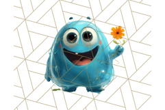 Slime Monster Clipart, Colorful Goo Graphics Png Product Image 2