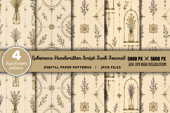 Ephemera Handwritten Script Junk Journal JPG Product Image 1