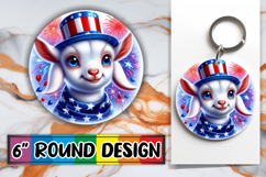 Circle of Happiness Keychain PNG, USA Animals Product Image 1