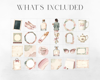 Café de Noël Watercolor Clipart Set, Paris Christmas Product Image 6