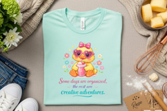 Cute Duck Creative Adventures Fun Positive Quote Product Image 1