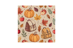 Fall Back To School Apples Seamless Pattern, Digital Paper Product Image 6