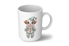 Circus Clown Stitched Doll Halloween Voodoo PNG hat frill Product Image 6