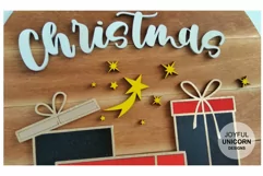 Merry Christmas Round Door Sign | Christmas Door Hager SVG Product Image 4