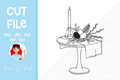 Easter SVG Line Art Cut File Product Image 1